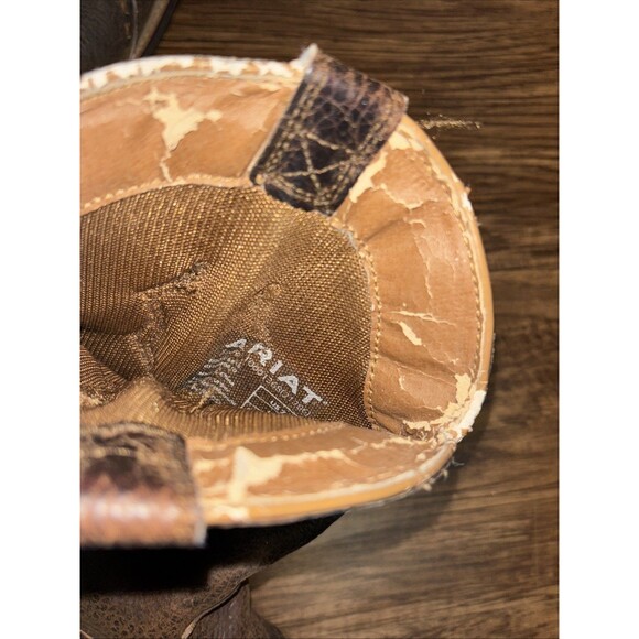 ARIAT Ladies Cowgirl Western Boot Brown distressed  Leather Sz 7.5 - Picture 15 of 16